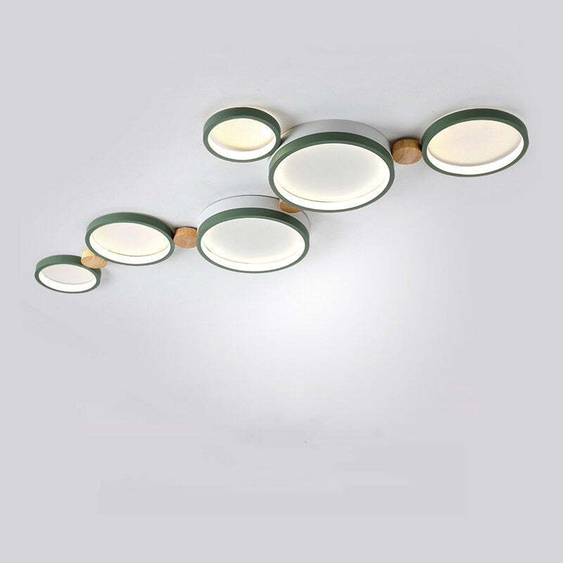 ChicLumineux - Ceiling Lamp in White and Gray Metal 