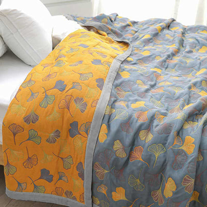 LeafLux - Reversible cotton duvet cover with leaf motif