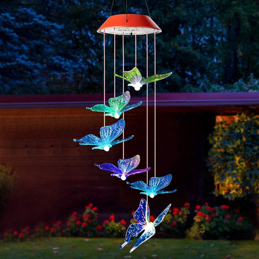 Flutterlights - Decorative Solar Lights with Butterfly Patterns 