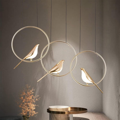 BirdLume - Pendant lamp with Bird circle