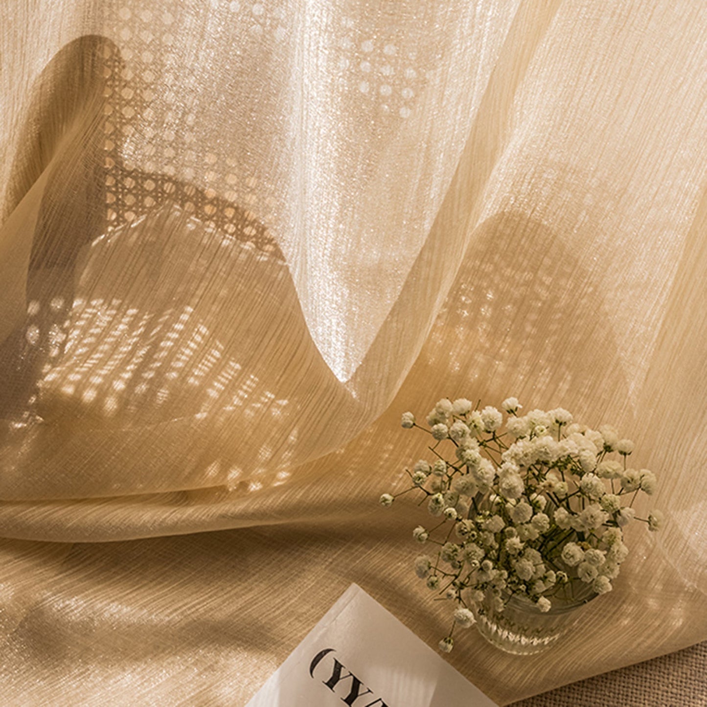 WeaveGlam - Transparent Woven Curtains for a Chic and Modern Style