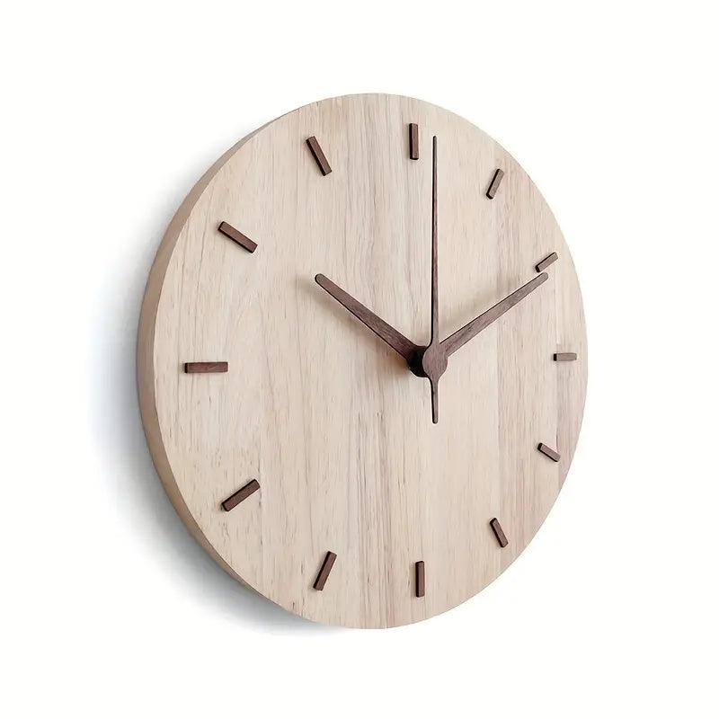 WalnutGlow - Stylish wall clock made of walnut wood