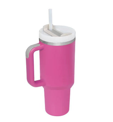 Insulated Mug with Handle and Straw | 40 oz