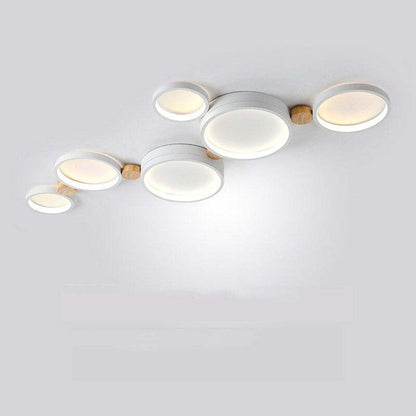 ChicLumineux - Ceiling Lamp in White and Gray Metal 