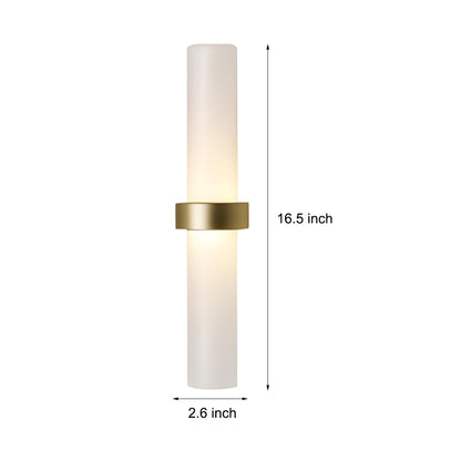 GlowLicht - Moderne wandlamp van Frosted Glass Tube in Warm Wit voor de Woonkamer