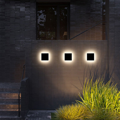 Orr Modern Minimalism LED Wall Lamps Black Metal Garden Hall