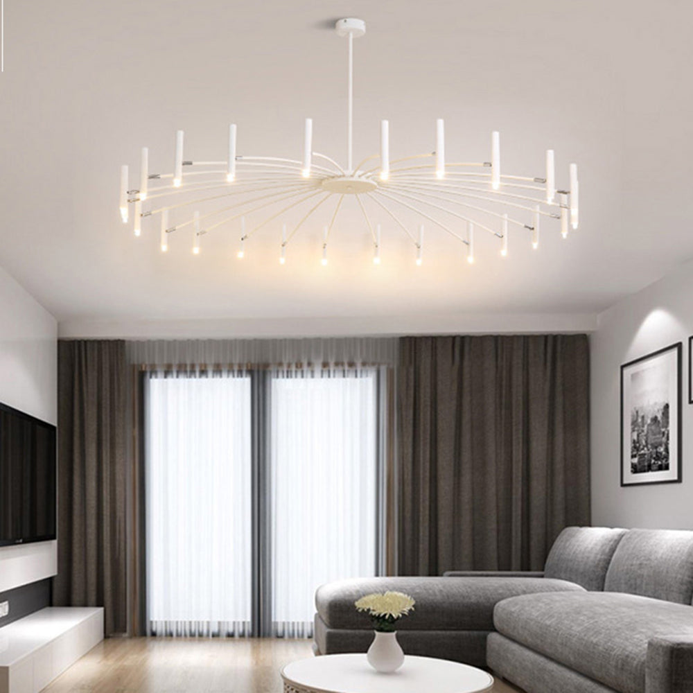 EvetteLuxe - Modern LED chandelier in gold and black 