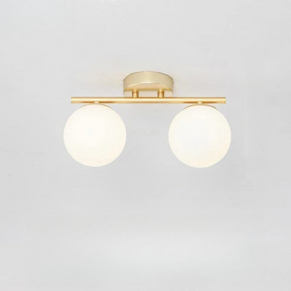 Nordic LED Glass Ceiling Light – Elegant White Ball for Any Room