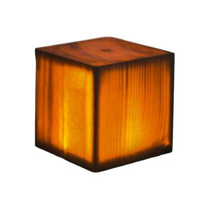 GlowWood - Table Lamp with Built-in Battery and Touch Control LED Lighting for Bedroom and Office