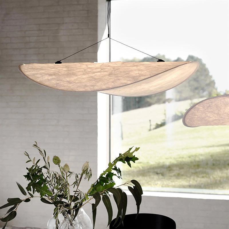 LunaLux - Moderne LED Hanglamp van Metaal en Synthetische Zijde