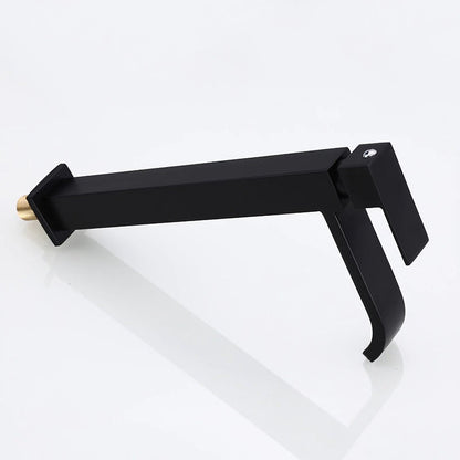 Black Cold Water Single Tap for Washbasin Mounting 