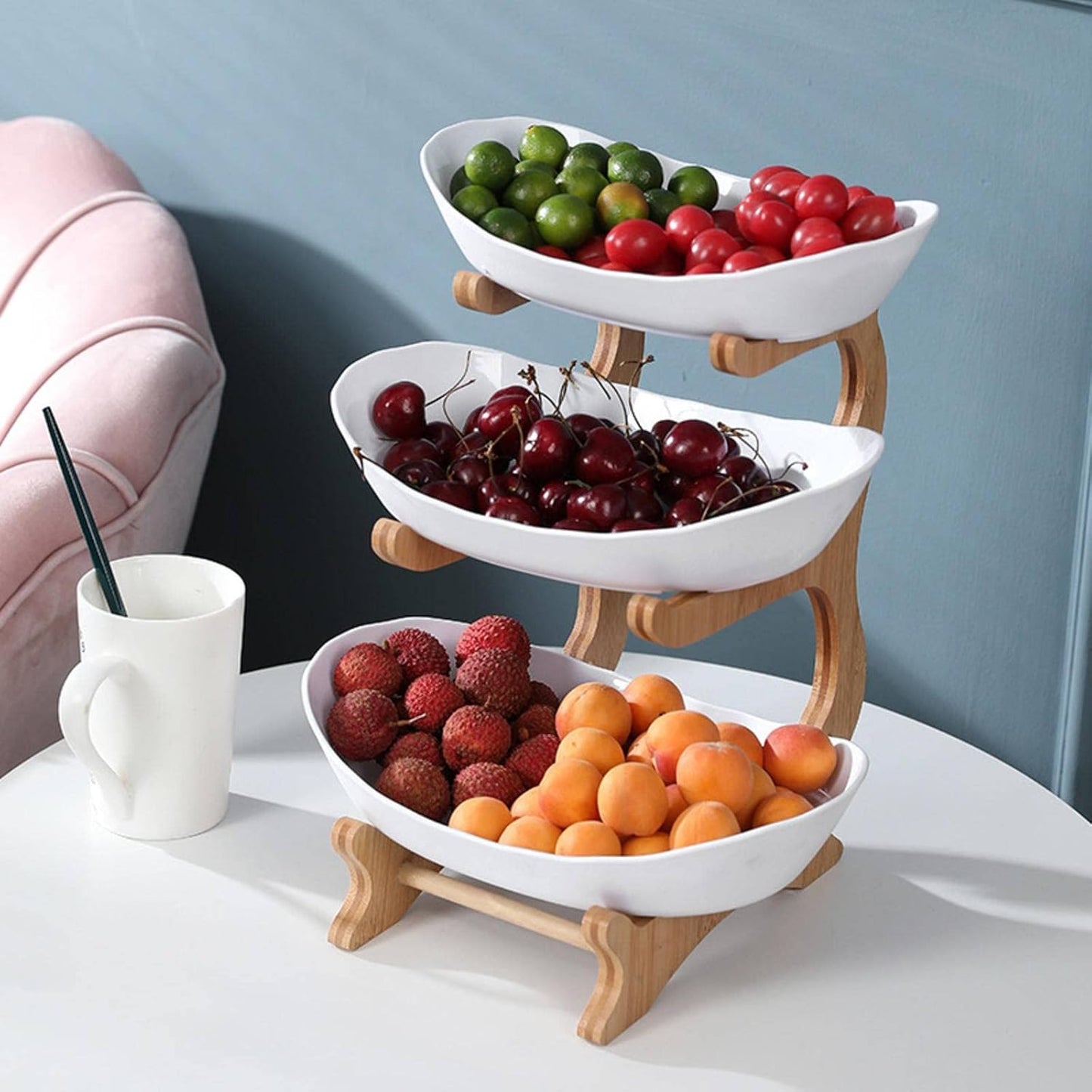 FruitTower - Elegante metalen fruitstandaard