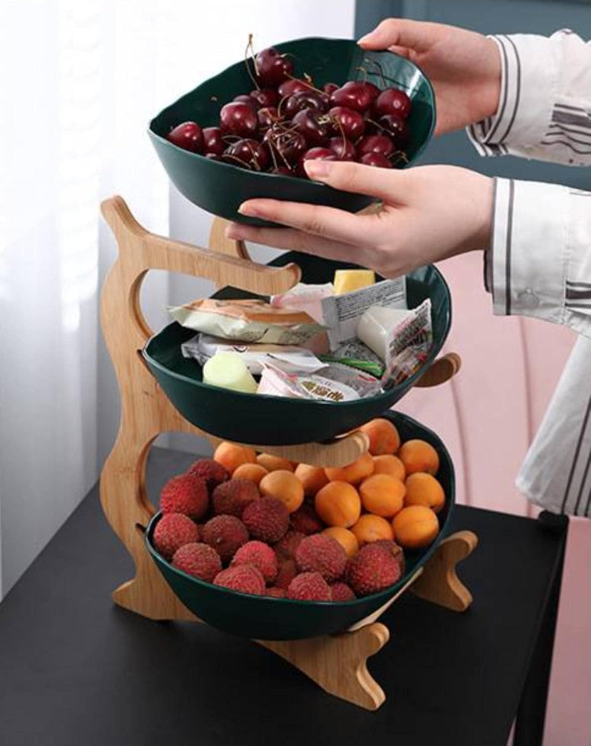 FruitTower - Elegante metalen fruitstandaard