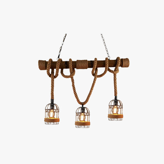 AlessioGlow - Retro pendant lamp made of metal and wood