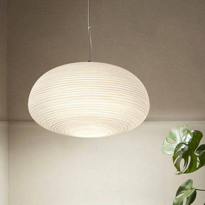 Moderne Hanglamp van Geribbeld Glas