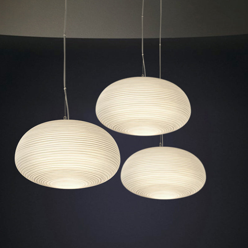 Moderne Hanglamp van Geribbeld Glas