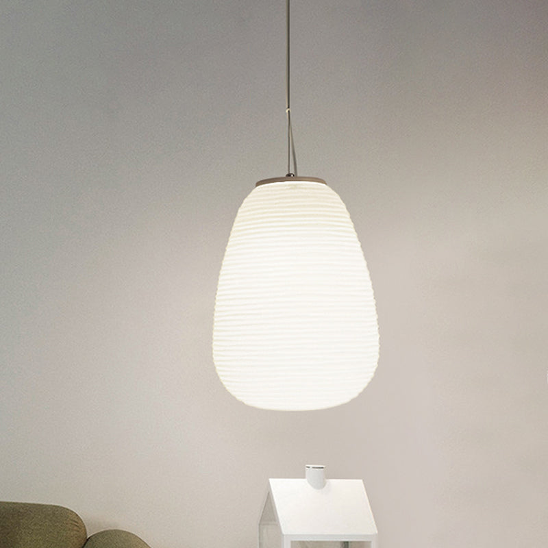 Moderne Hanglamp van Geribbeld Glas