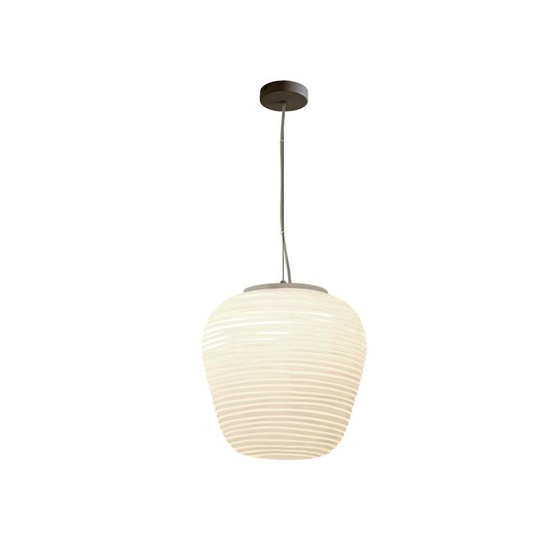 Moderne Hanglamp van Geribbeld Glas