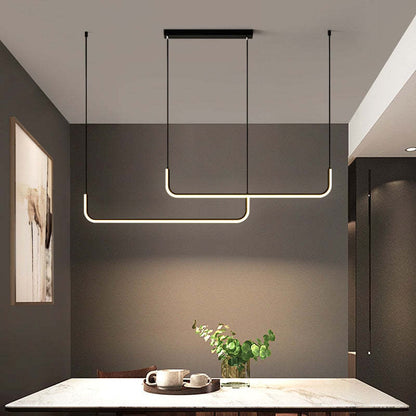 LuxeLight – Elegant Pendant Lamp made of Metal and Silicone