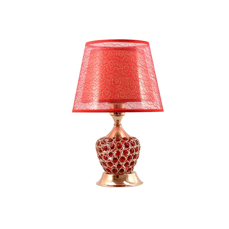 VintageGloed - Retro Urn Nachtkastlamp met Dubbele Empire-Kegel