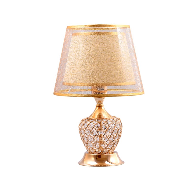 VintageGloed - Retro Urn Bedside Lamp with Double Empire Cone