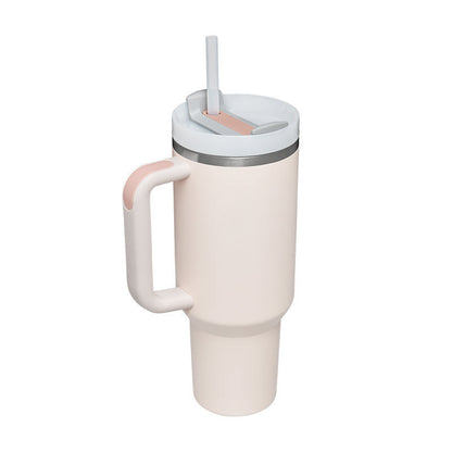 Insulated Mug with Handle and Straw | 40 oz