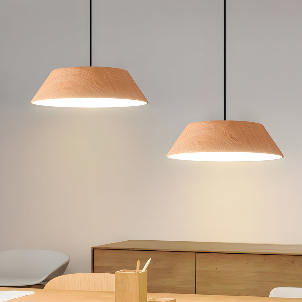 ZenCircle – LED pendant lamp in wood with Japanese style