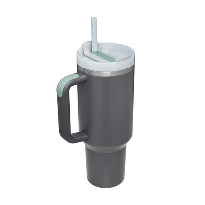 Insulated Mug with Handle and Straw | 40 oz