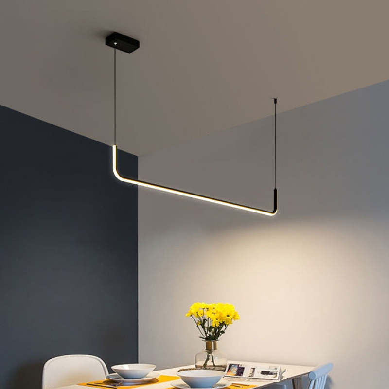 LuxeLight – Elegant Pendant Lamp made of Metal and Silicone