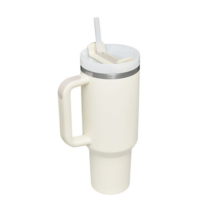 Insulated Mug with Handle and Straw | 40 oz