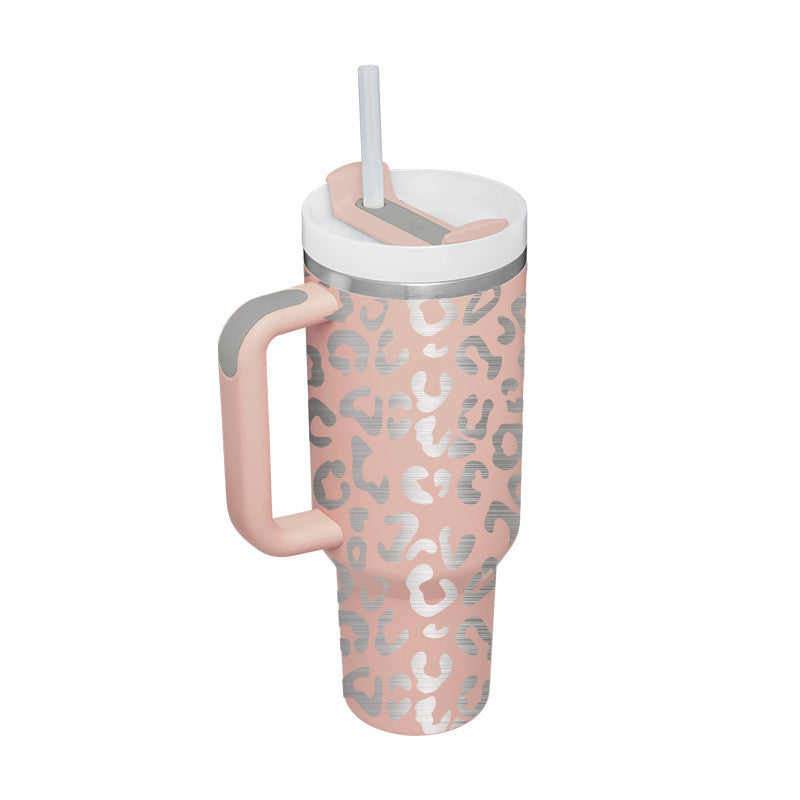 Insulated Mug with Handle and Straw | 40 oz