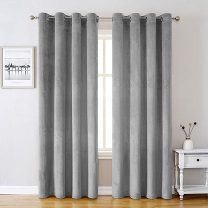 SleekVelvet - Modern Velvet Curtains, Plain and Thermal for Maximum Comfort 