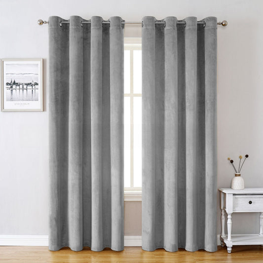 SleekVelvet - Modern Velvet Curtains, Plain and Thermal for Maximum Comfort 