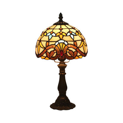 LichtBries - Tiffany-vormige lamp van gekleurd glas met loodlijnen