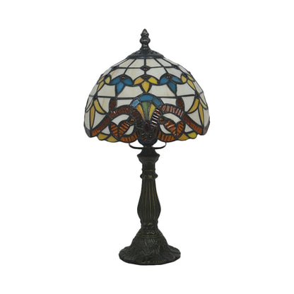 LichtBries - Tiffany-vormige lamp van gekleurd glas met loodlijnen