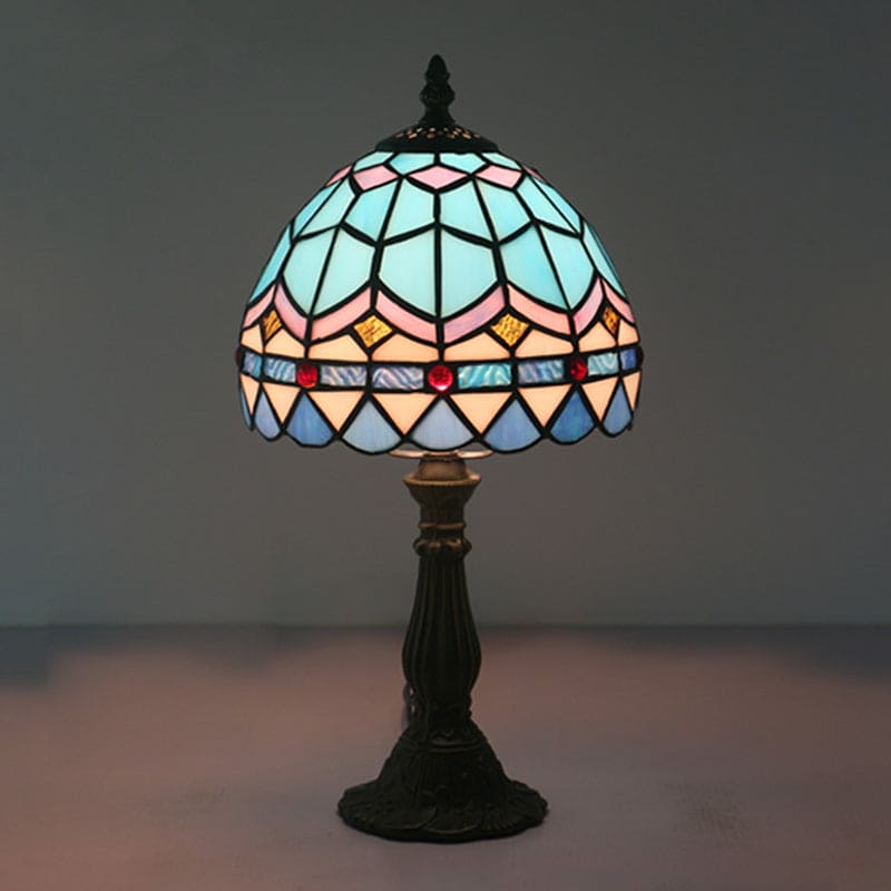 LichtBries - Tiffany-shaped lamp of colored glass with lead lines