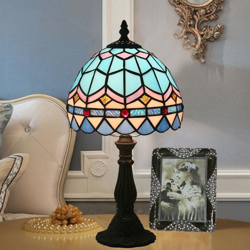 LichtBries - Tiffany-shaped lamp of colored glass with lead lines