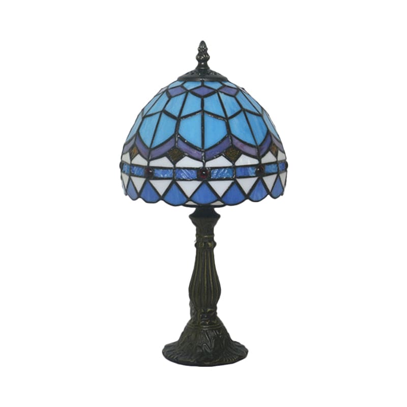 LichtBries - Tiffany-vormige lamp van gekleurd glas met loodlijnen