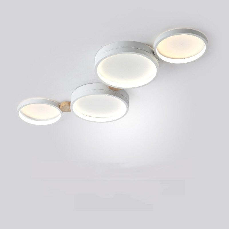 ChicLumineux - Ceiling Lamp in White and Gray Metal 