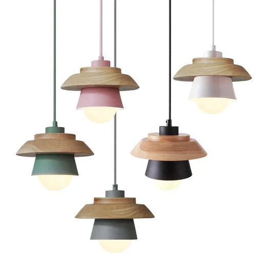 Wooden hanging lamps from Scandinavia 