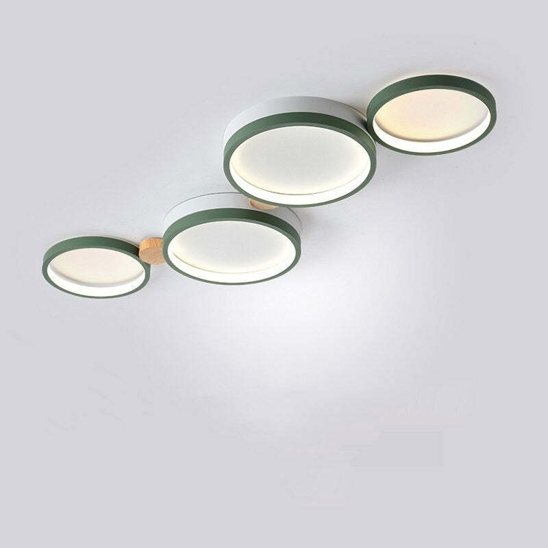 ChicLumineux - Ceiling Lamp in White and Gray Metal 