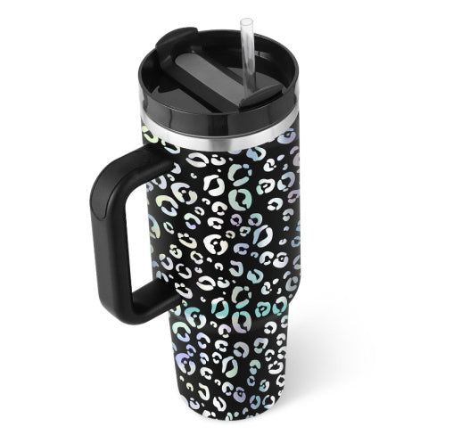 Insulated Mug with Handle and Straw | 40 oz