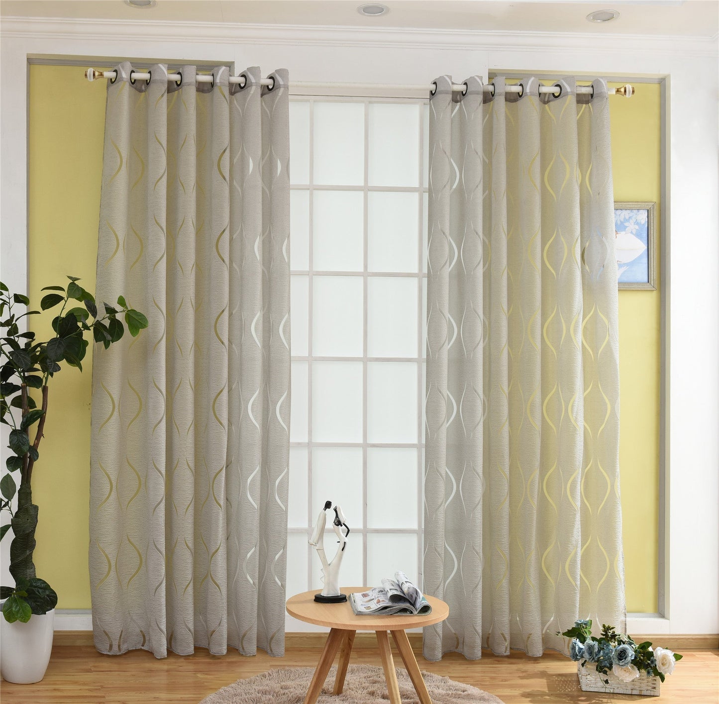 Serenity - Modern Voile with Bubbles Motif 