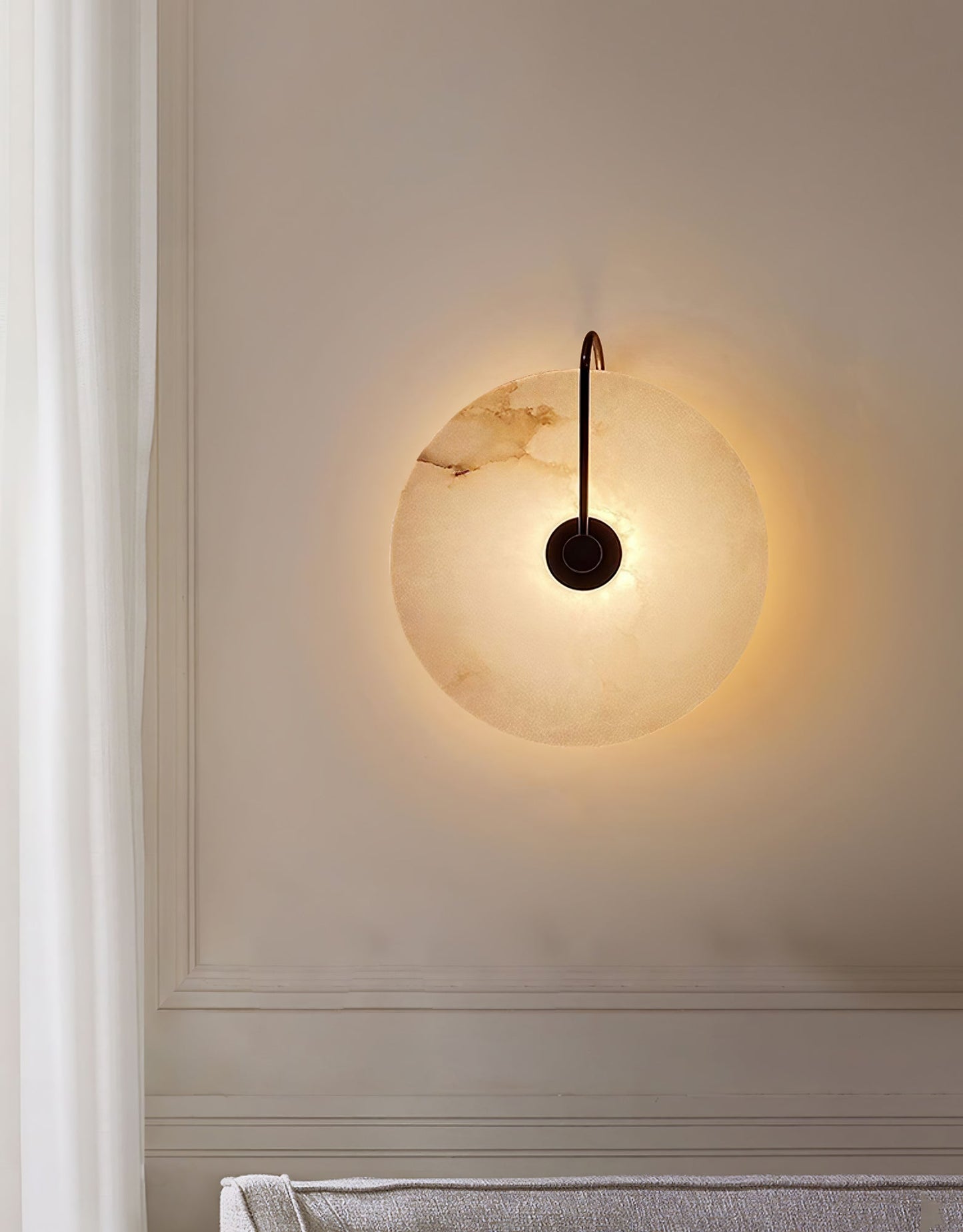 LED Wall Lamp Alabaster - Timeless Elegance for Your Wall