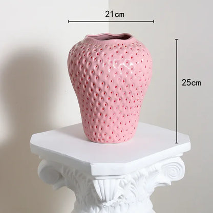 WhimsyBerry - Ceramic Vase Strawberry