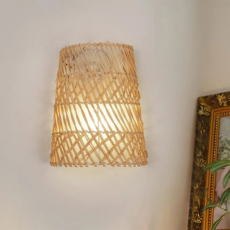 ArtisanElegance - Rattan Wall Lamp 