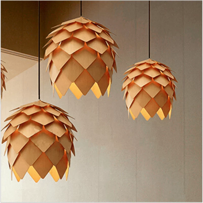 Modern Art Oak Pinecone Pendant Lamps