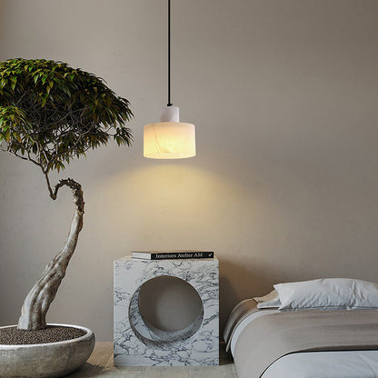 MarbreSimplicite - Scandinavian Pendant Lamp in White Marble