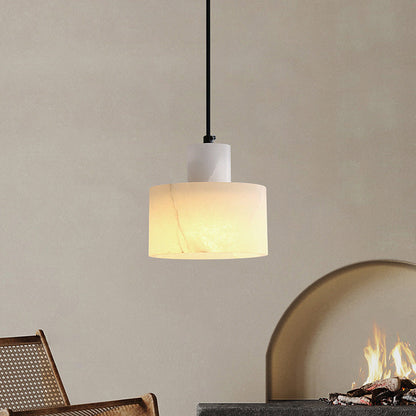 MarbreSimplicite - Scandinavian Pendant Lamp in White Marble