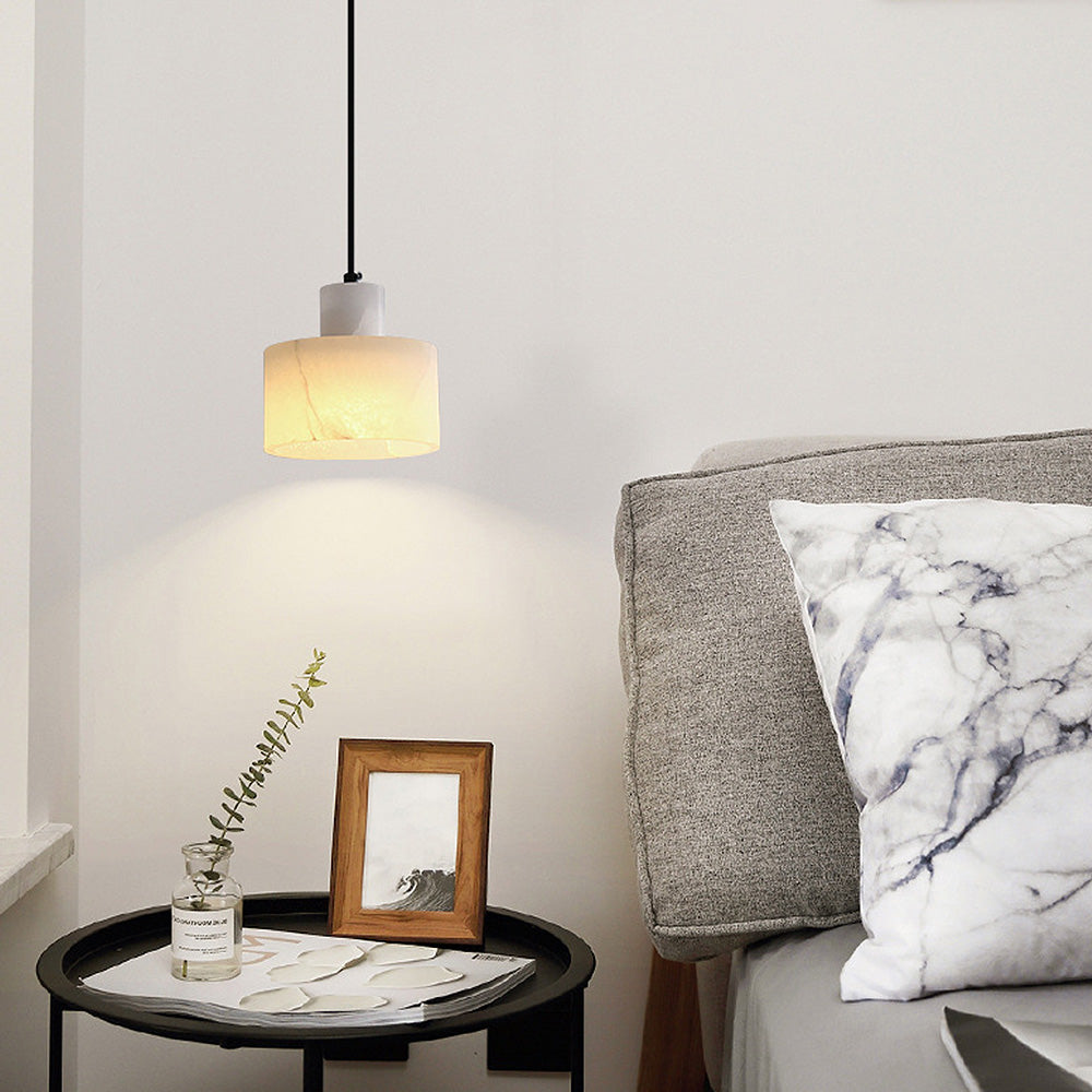 MarbreSimplicite - Scandinavian Pendant Lamp in White Marble